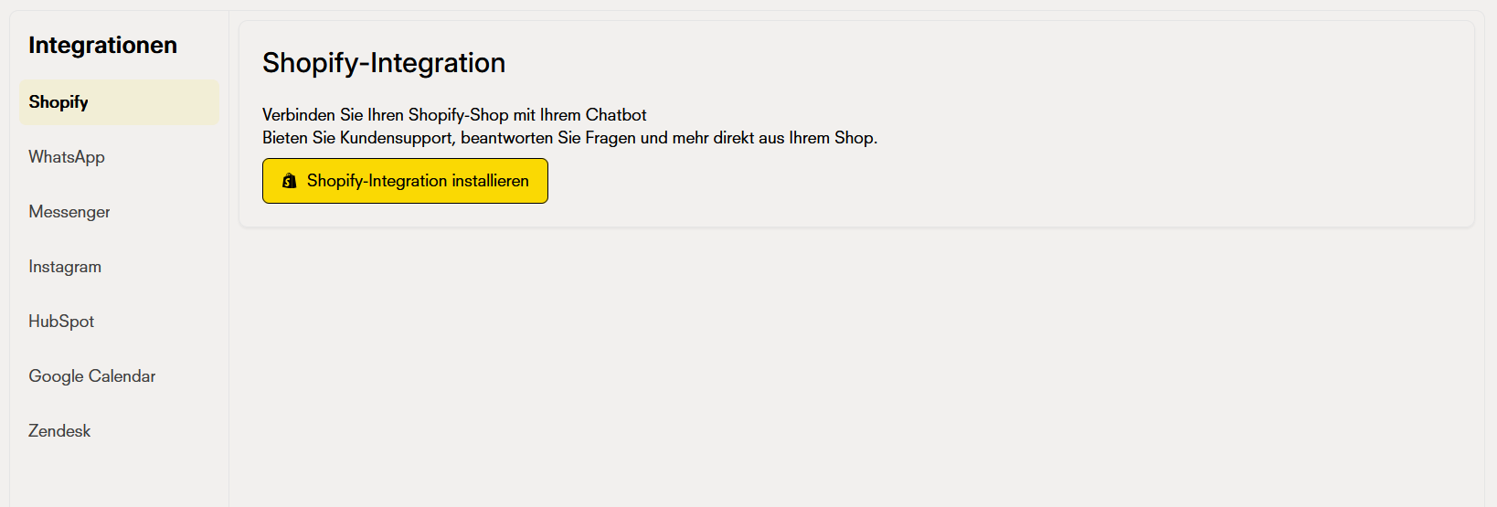 Integrieren Sie Ihr Shopify-Konto