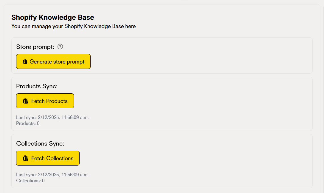 Integrate your Shopify account