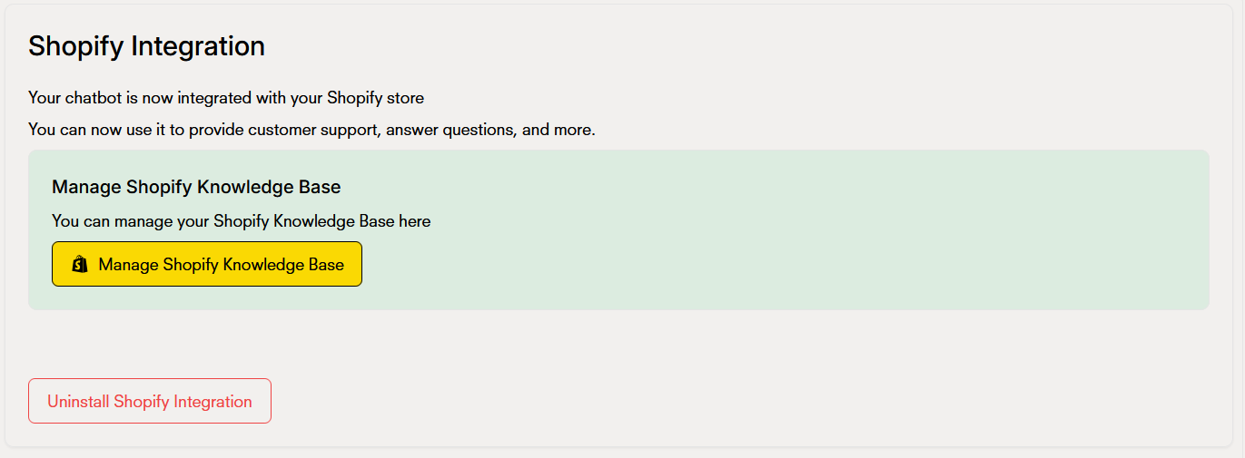 Integrate your Shopify account
