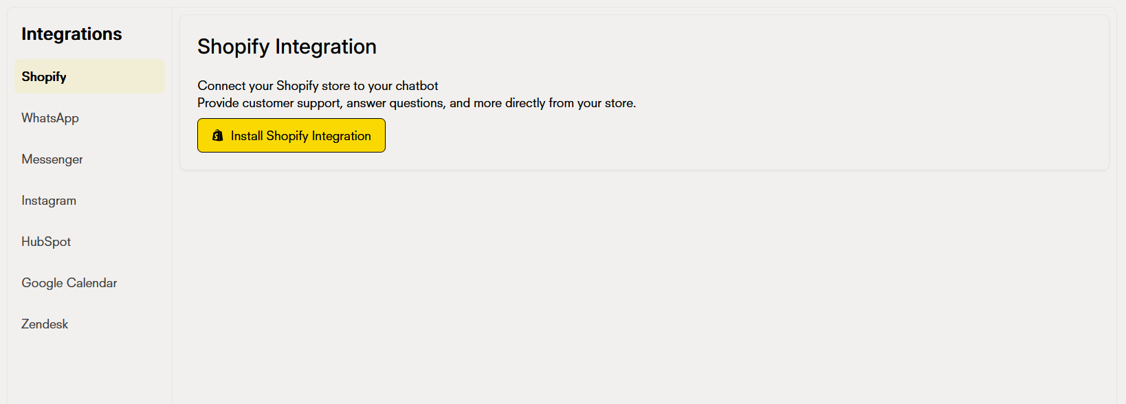 Integrate your Shopify account