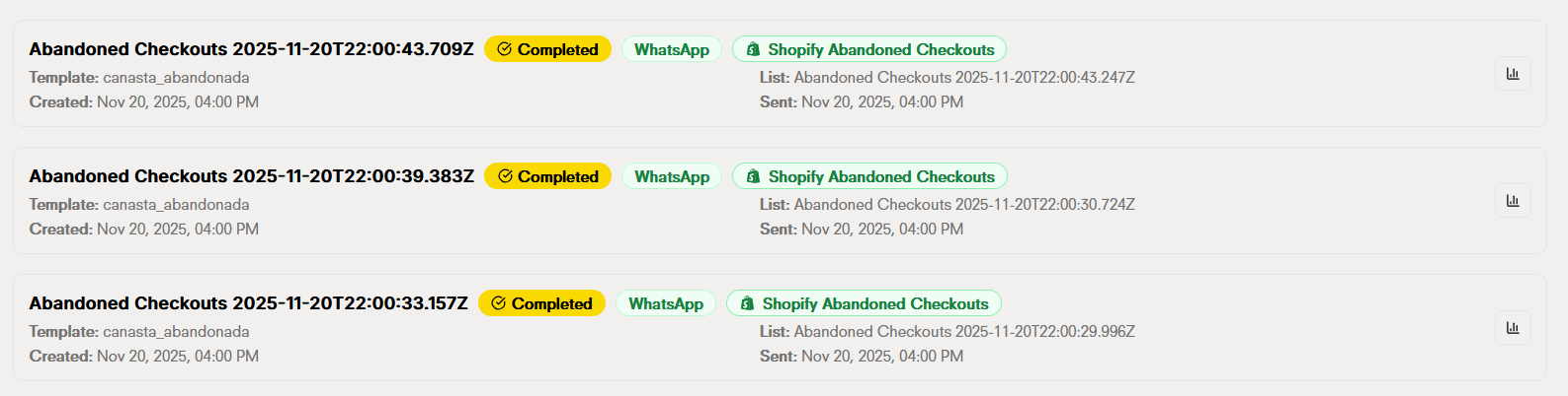 Credits for campaigns