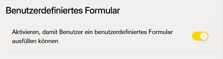 Benutzerdefinierte Formulare