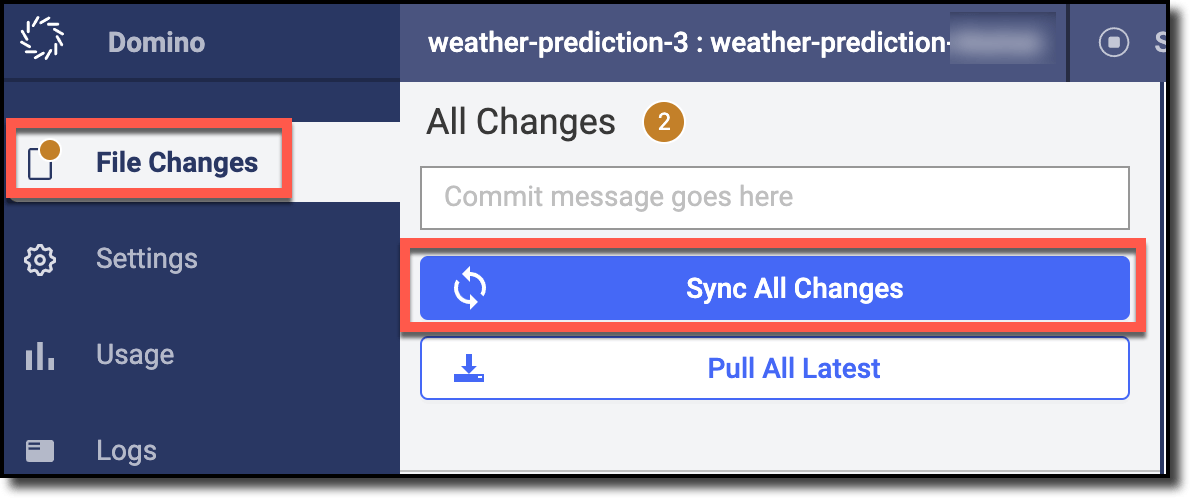 Sync file changes