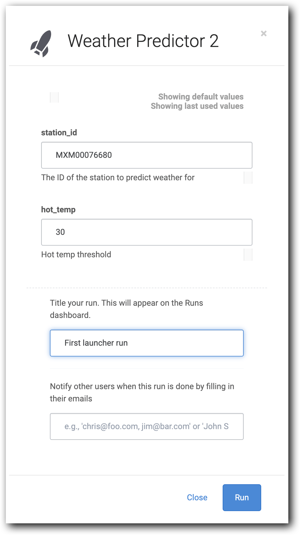 The first Launcher run