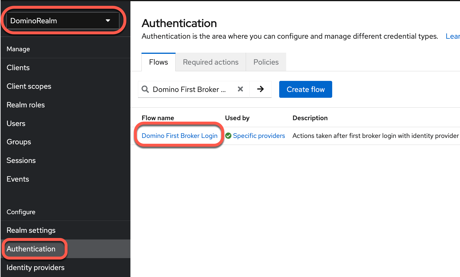 Keycloak first login