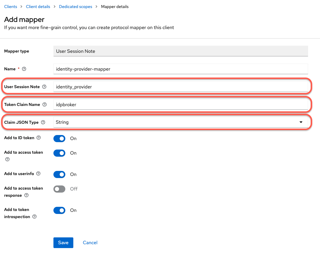 Create a new Keycloak Client Mapper