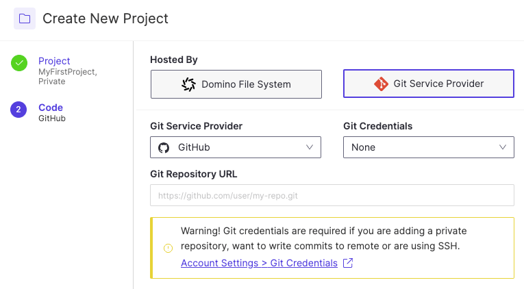 Choose a host for your Project