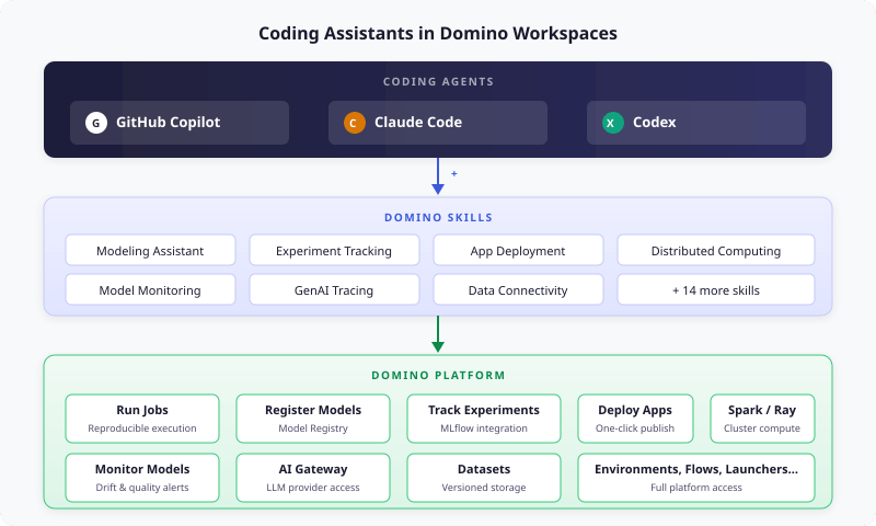 Overview of coding assistants in Domino Workspaces