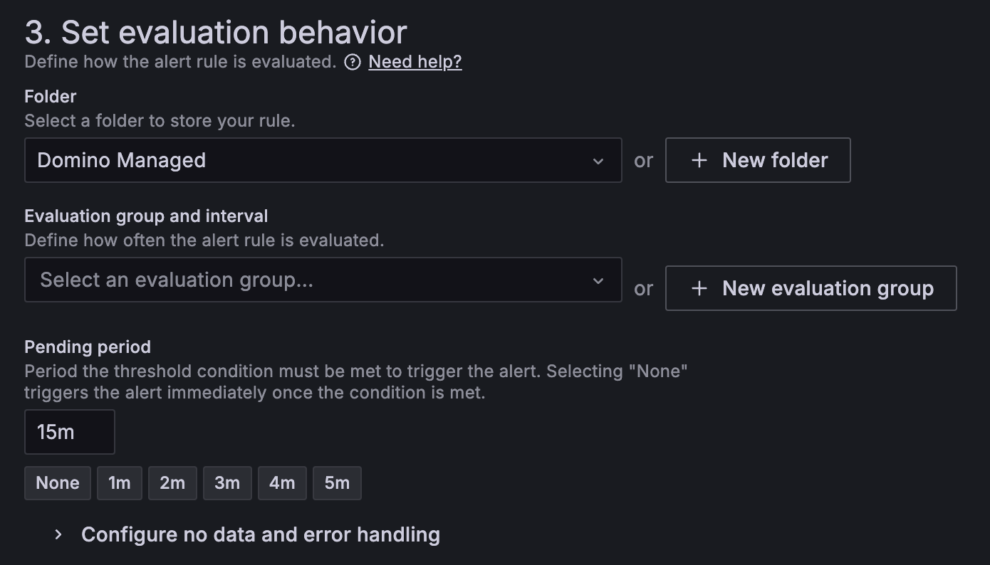 Set behaviour evaluation section