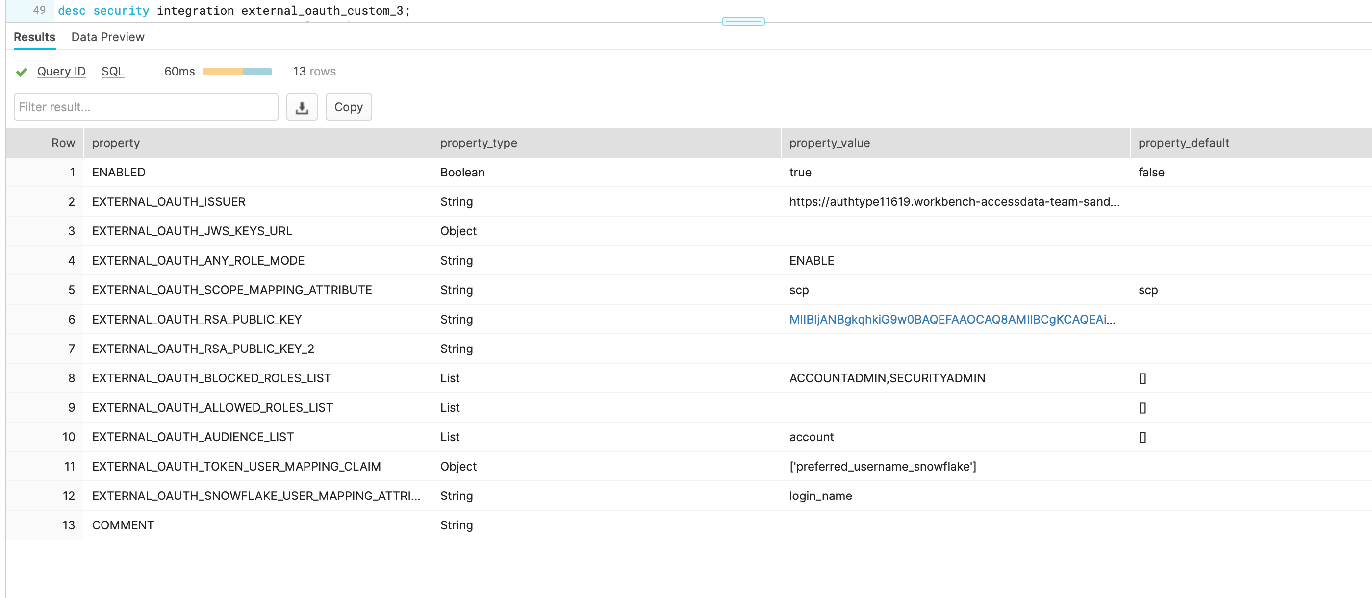 Snowflake Security Integration