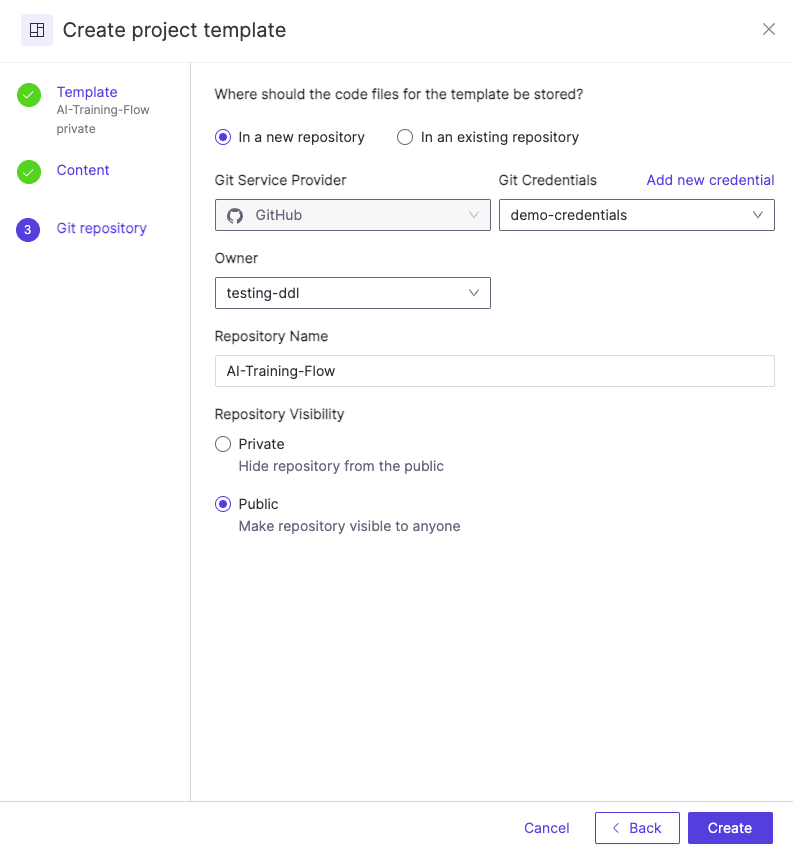 Create Template - Step 3