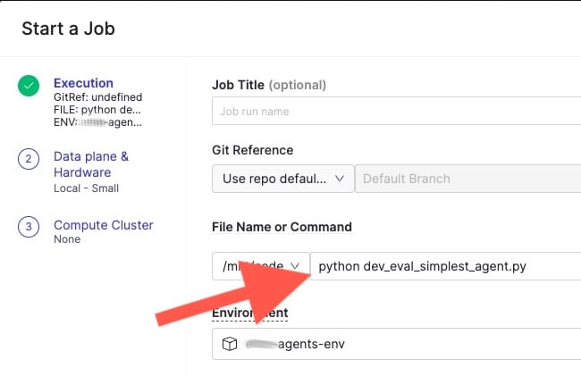 Configure the Execution