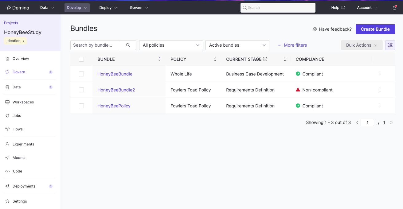 Create a bundle and add artifacts