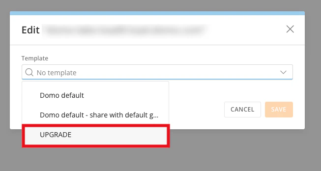 Selecting an instance template