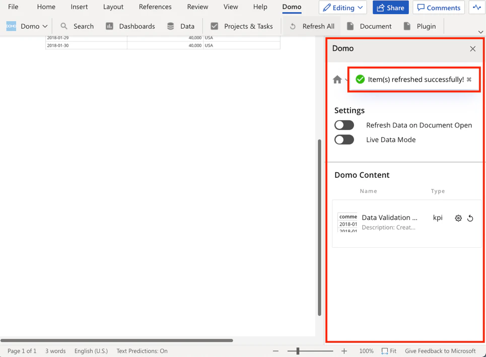 Graphical user interface, application, Word Description automatically generated