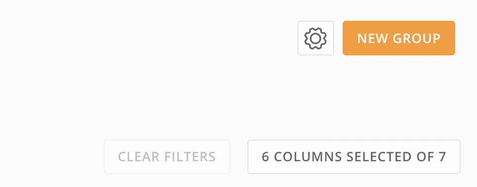 Groups page with Group Settings gear icon highlighted