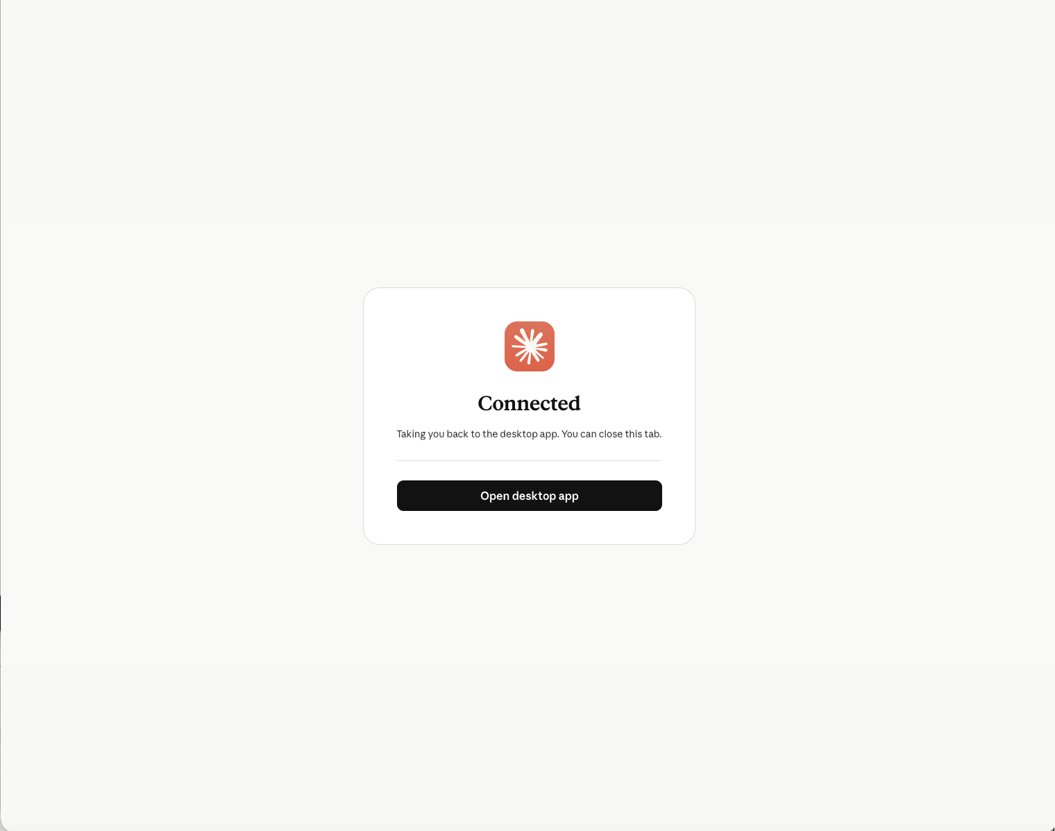 Domo OAuth login, step three