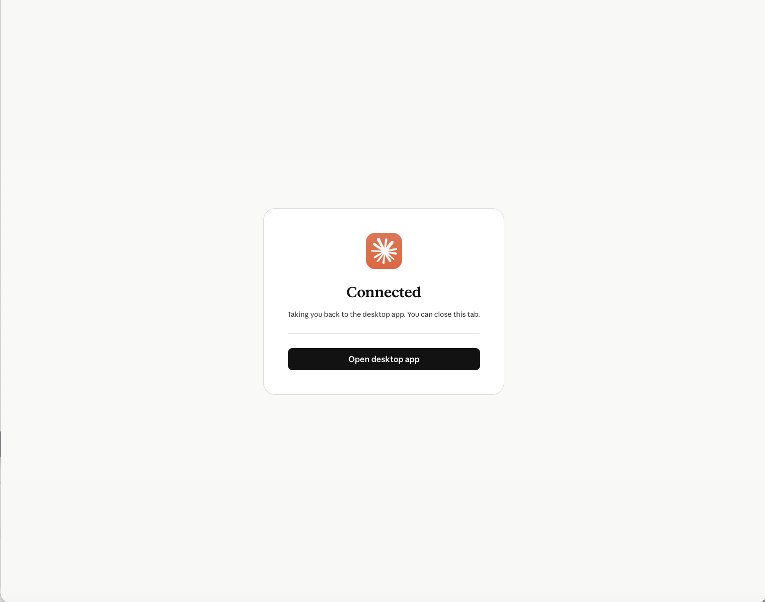 Domo OAuth login, step three