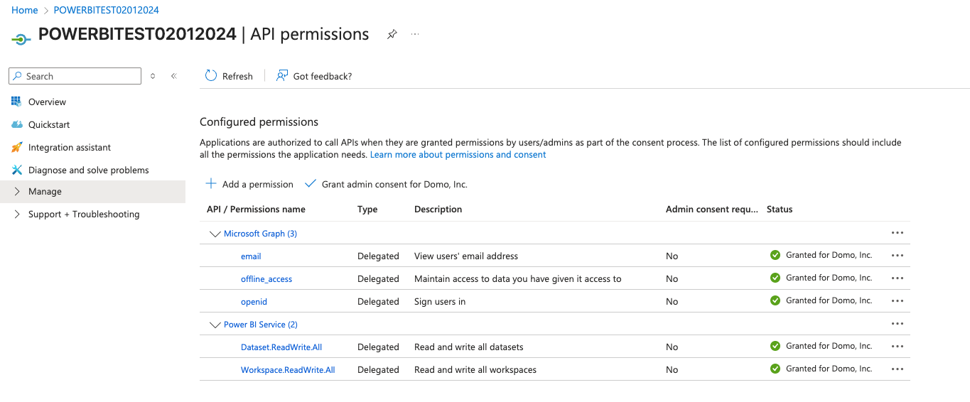 API Permissions