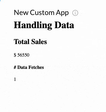 App card reloading after a DataSet update