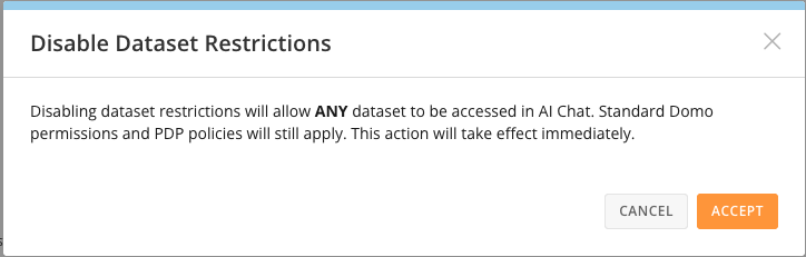 Disable DataSet restrictions