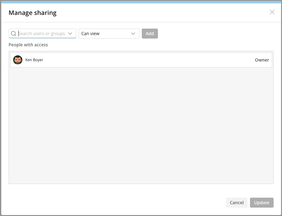 Agent share dialog