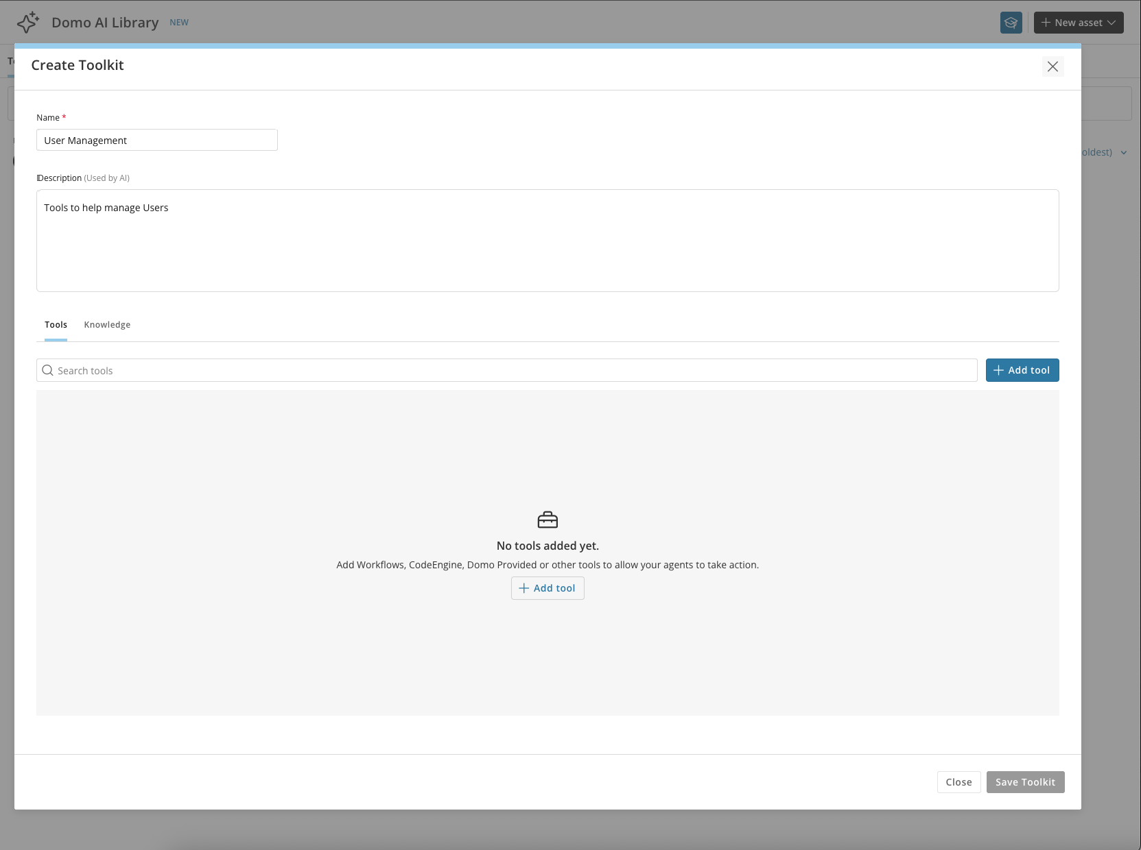 Toolkit name and description