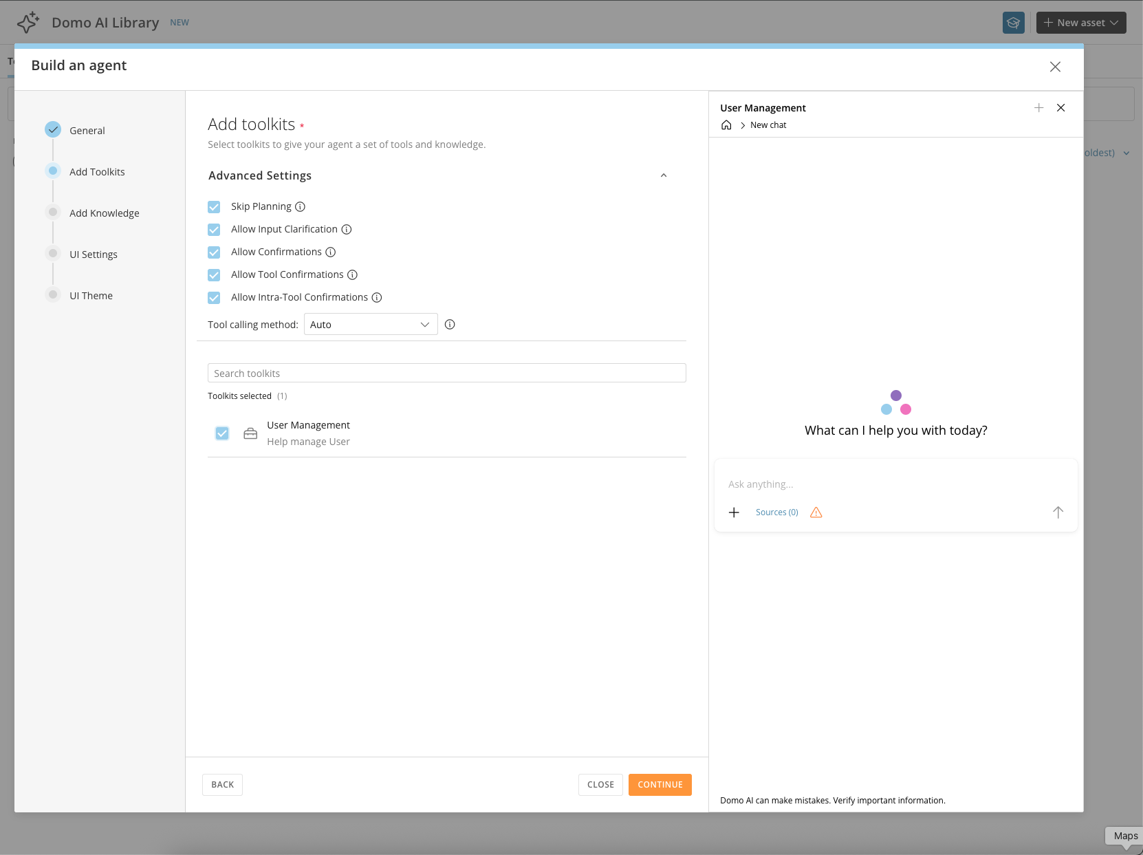 Agent Toolkit configuration