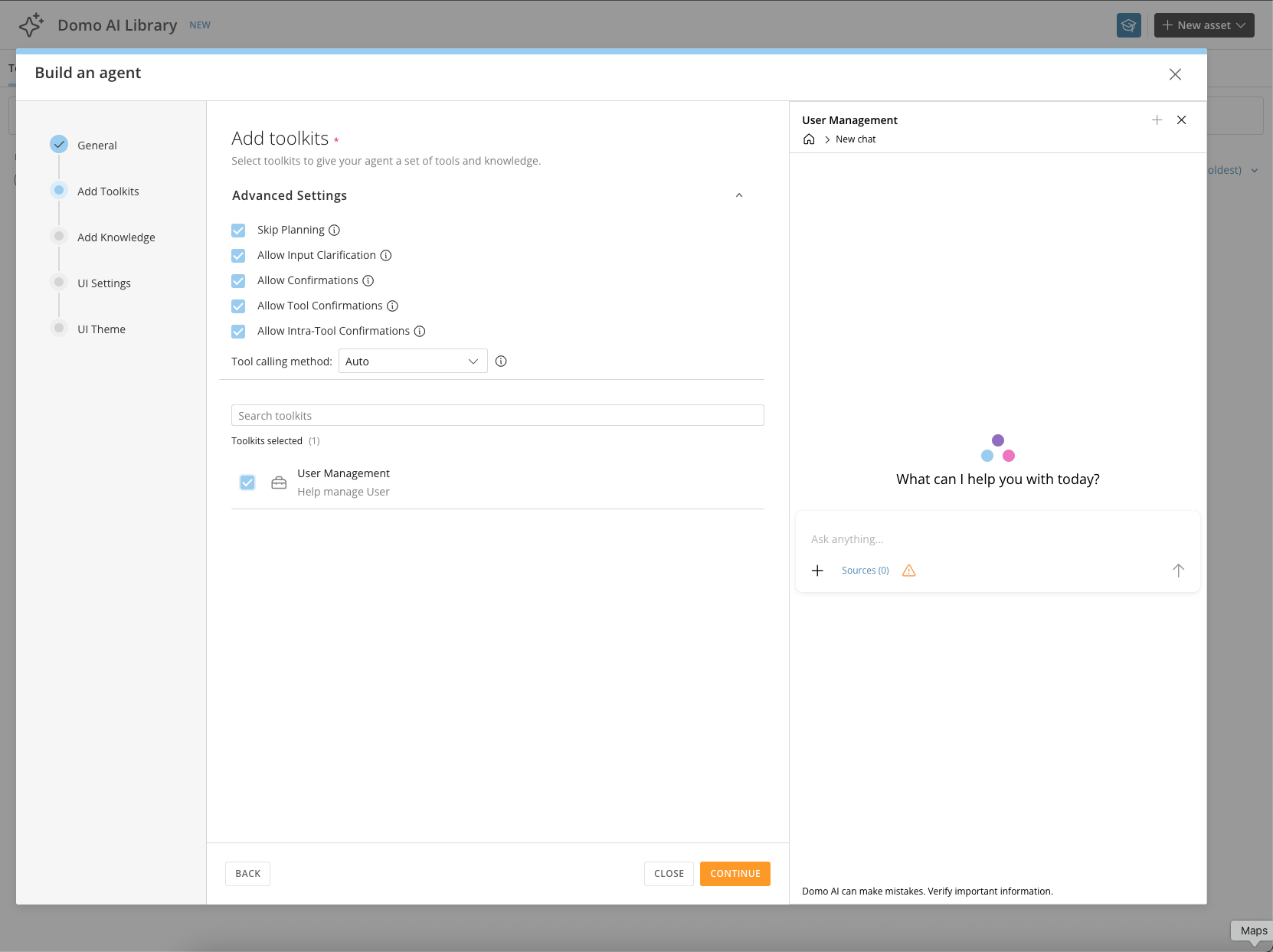 Agent Toolkit configuration
