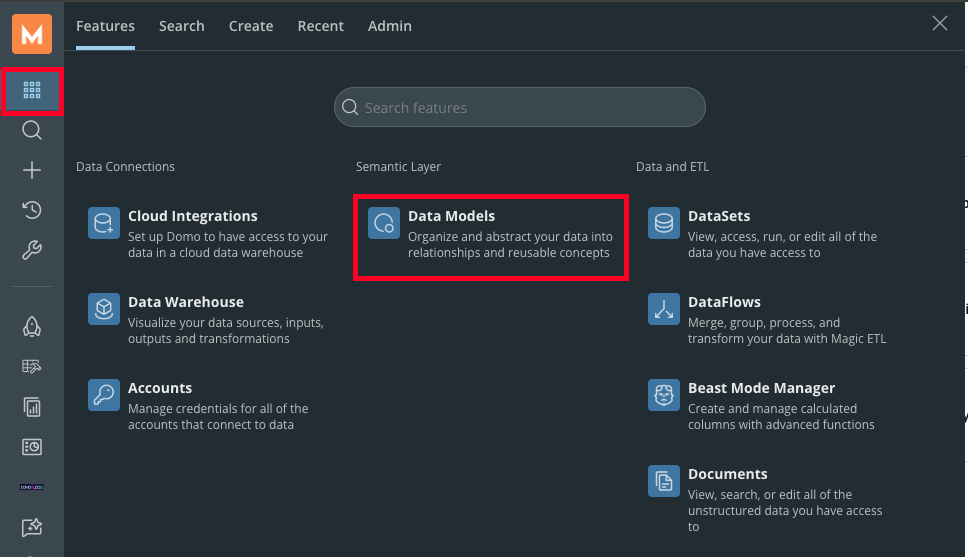 Data Models in navigation