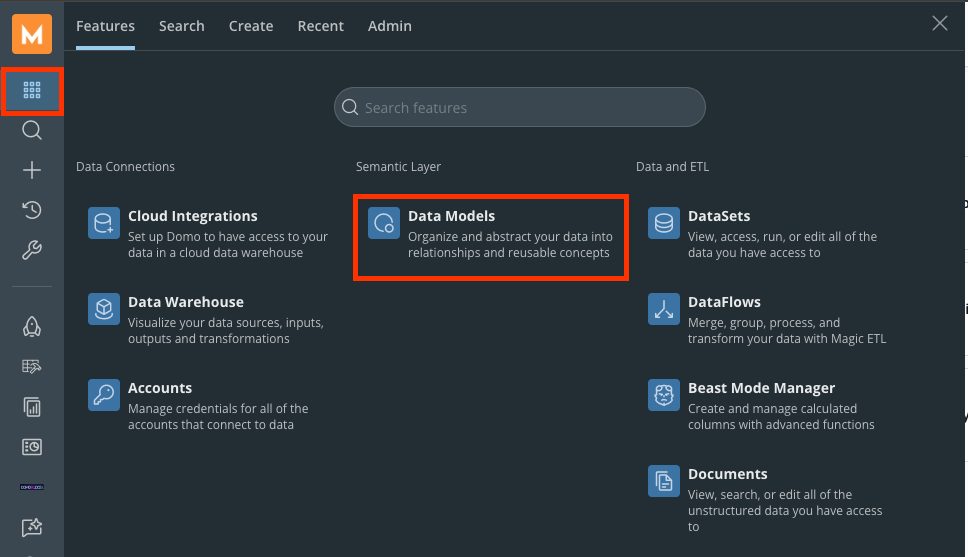 Data Models in navigation