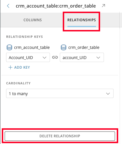 Delete Relationship Action