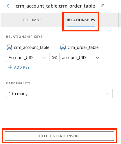 Delete Relationship Action