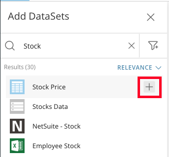 Add dataset icon