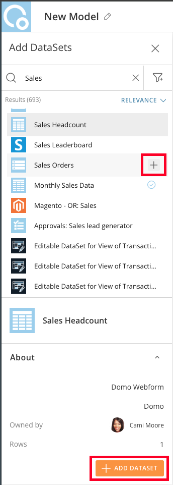 Add dataset Action