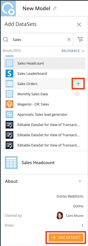 Add dataset Action