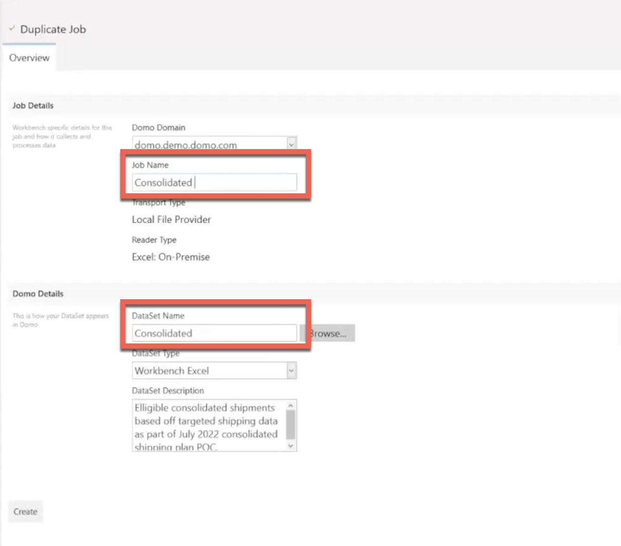 Duplicating a Job in Workbench 5.2 - Domo