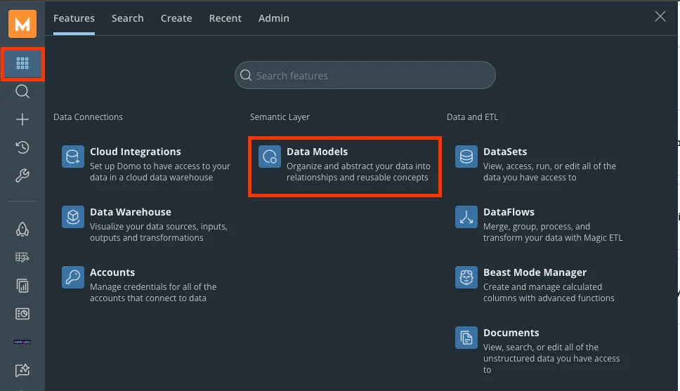 Data Models in navigation
