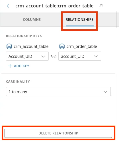 Delete Relationship Action