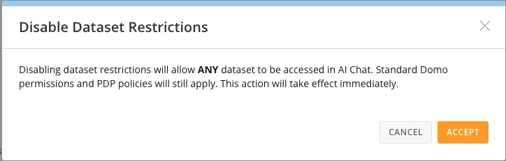 Disable DataSet restrictions