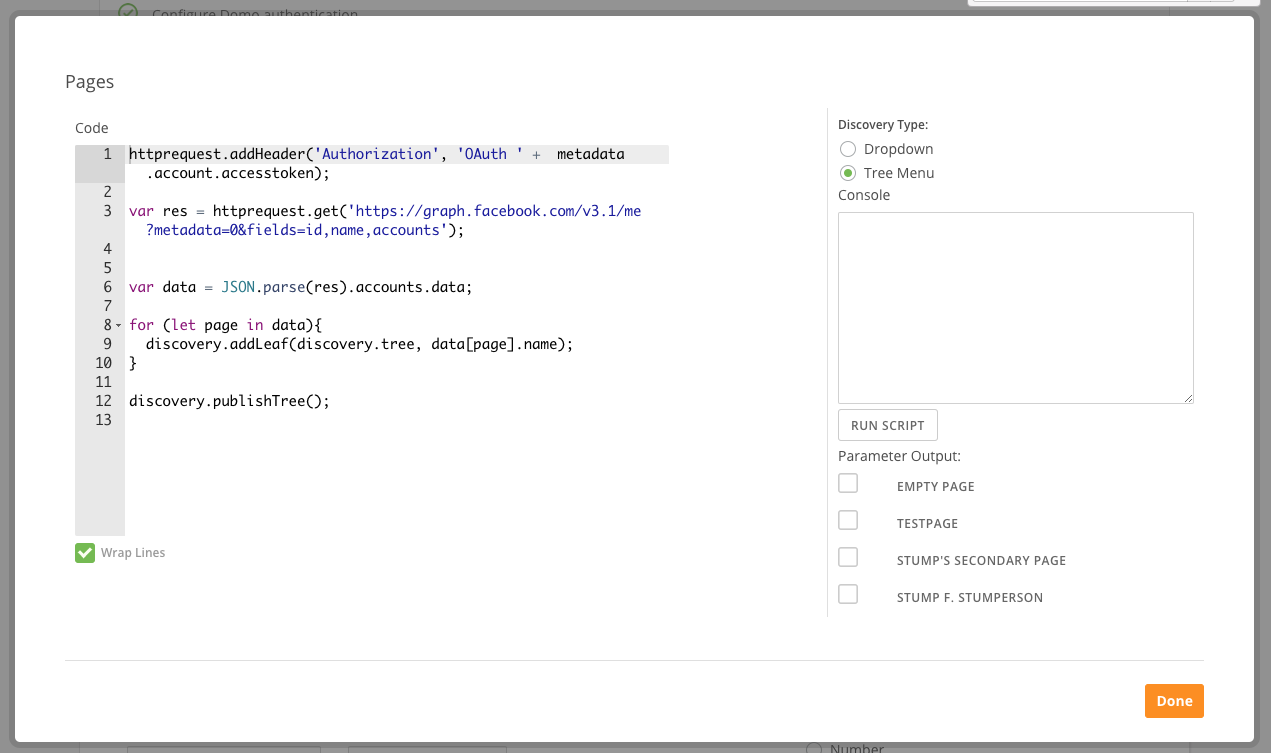 Basic Discovery Tree
Menu