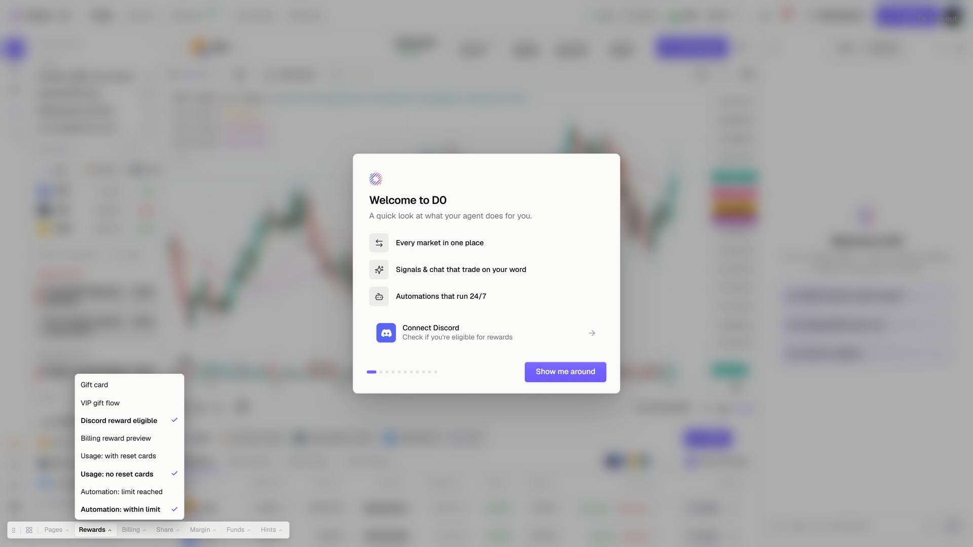 Welcome to D0 页面，底部有 Connect Discord 一行