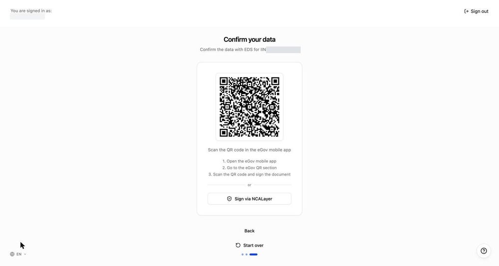 Signing with a personal digital signature (eGov mobile / NCALayer)