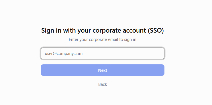 The field for a work email