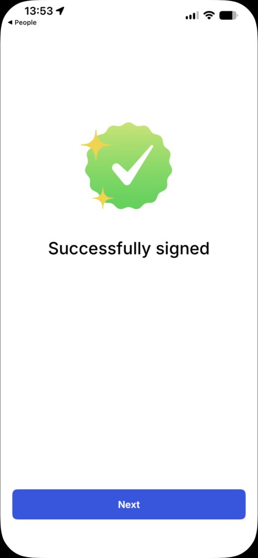 Signed — back to Doodocs People
