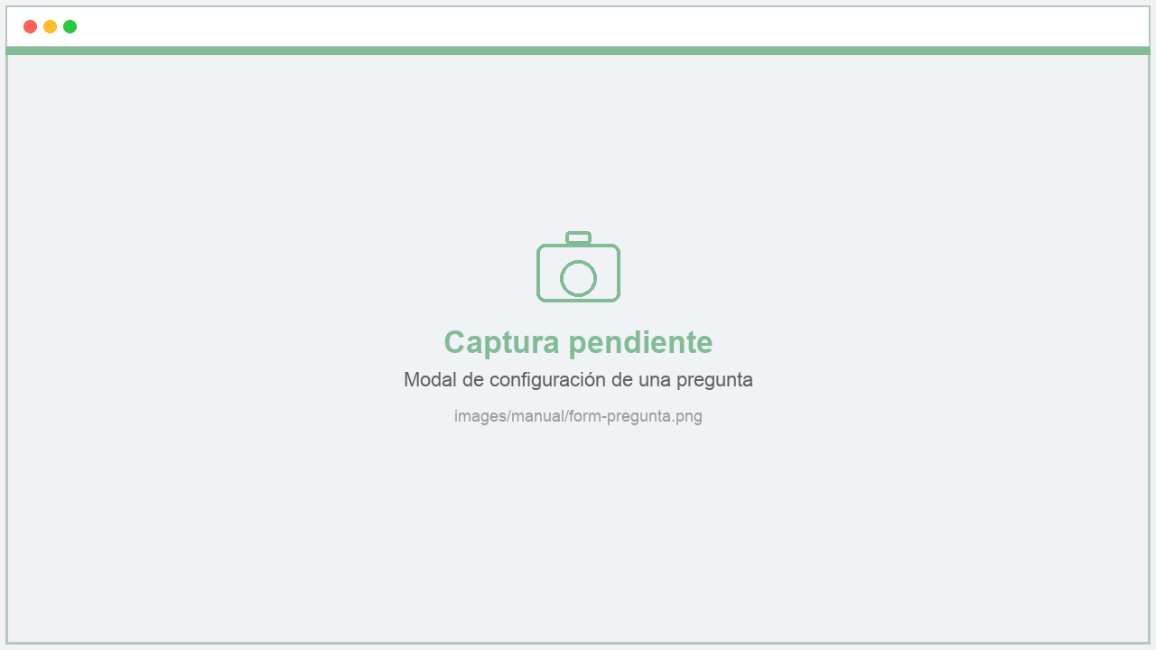Configuración de una pregunta
