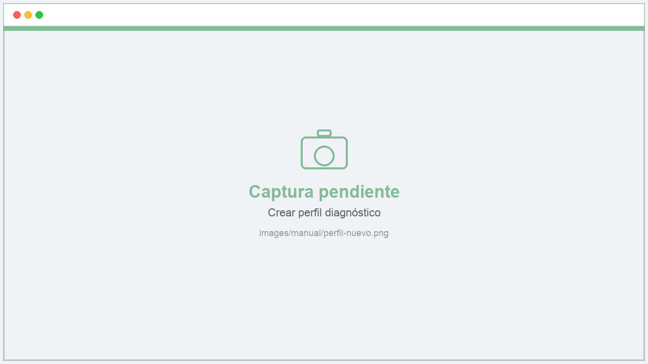 Crear perfil diagnóstico