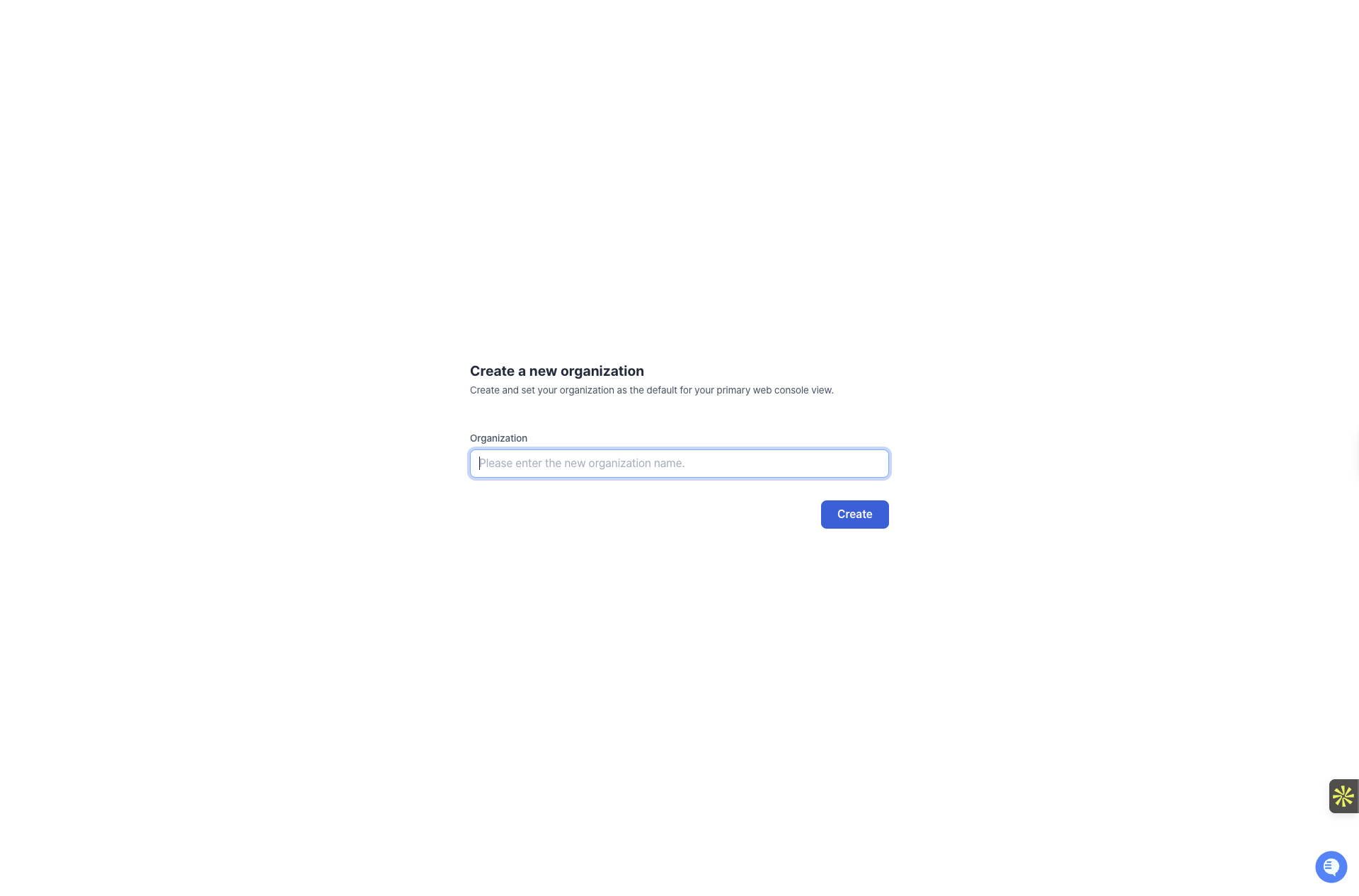 Create organization on VESSL.