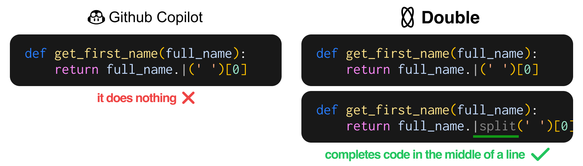 Double vs. Github Copilot - Double, the AI Coding Copilot