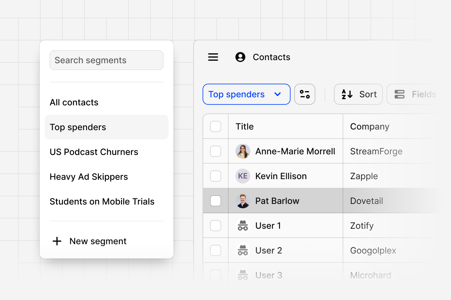 Segments Pn